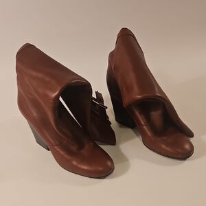 Elegant Brown Leather Women's Shoes